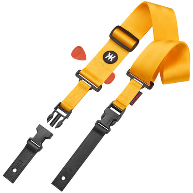 AMUMU SNAPLOCK Gold Guitar Strap ā Quick-Release, Heavy-Duty & Ultra Comfortable